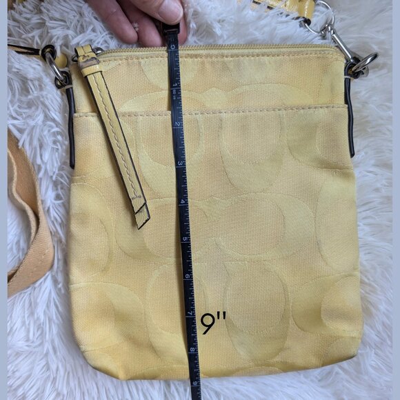 Coach, Monogram C Crossbody Bag, Butter Yellow - Picture 12 of 12